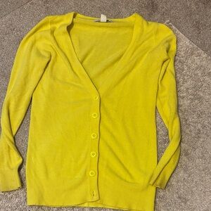 Forever 21 Bright Yellow Cardigan Sweater